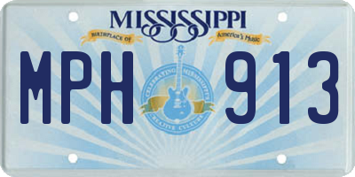 MS license plate MPH913
