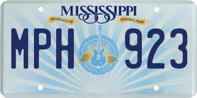 MS license plate MPH923