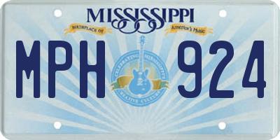 MS license plate MPH924