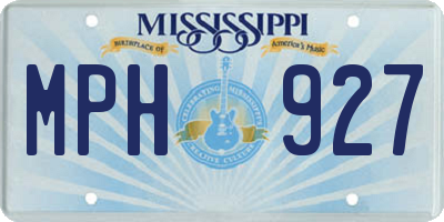 MS license plate MPH927