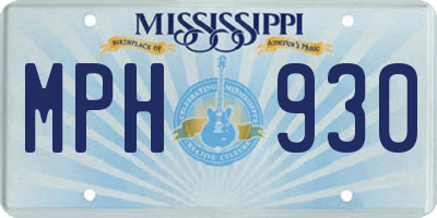MS license plate MPH930