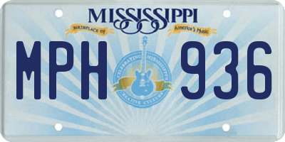 MS license plate MPH936
