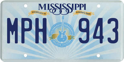 MS license plate MPH943