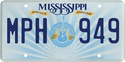 MS license plate MPH949