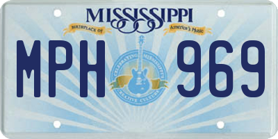 MS license plate MPH969