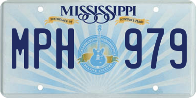 MS license plate MPH979