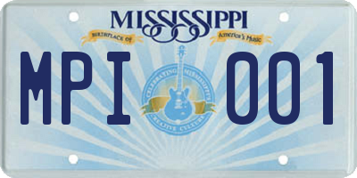MS license plate MPI001