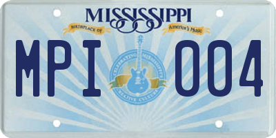 MS license plate MPI004
