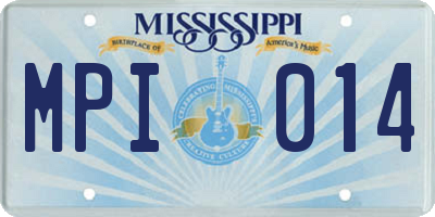 MS license plate MPI014