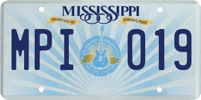 MS license plate MPI019