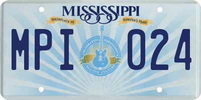 MS license plate MPI024