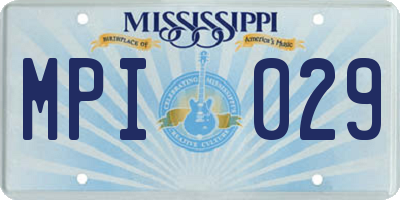 MS license plate MPI029