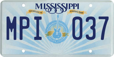 MS license plate MPI037