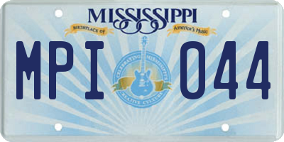 MS license plate MPI044