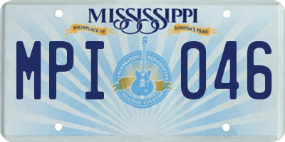 MS license plate MPI046