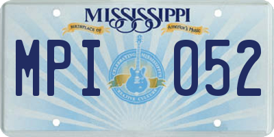 MS license plate MPI052