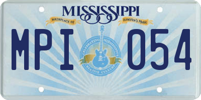 MS license plate MPI054