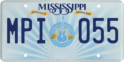MS license plate MPI055