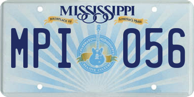 MS license plate MPI056