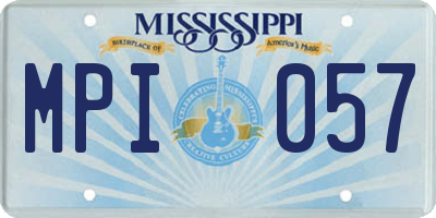 MS license plate MPI057