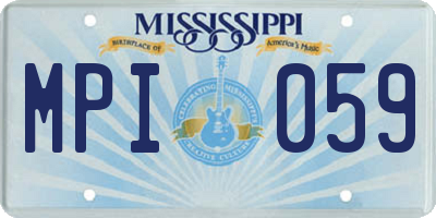MS license plate MPI059