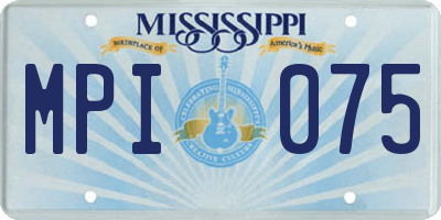 MS license plate MPI075