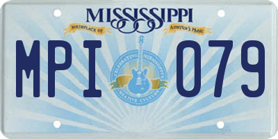 MS license plate MPI079