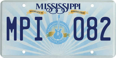 MS license plate MPI082