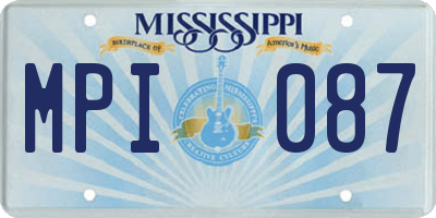 MS license plate MPI087