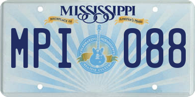 MS license plate MPI088