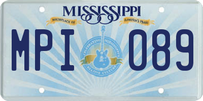 MS license plate MPI089