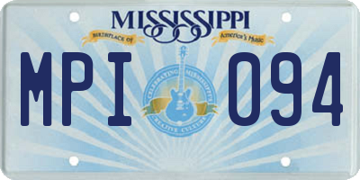 MS license plate MPI094