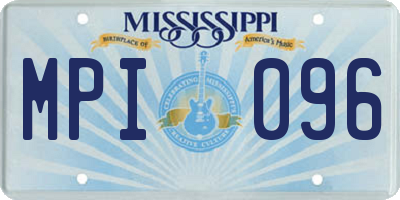 MS license plate MPI096