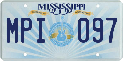 MS license plate MPI097