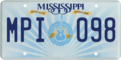 MS license plate MPI098
