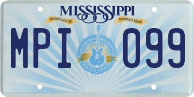 MS license plate MPI099