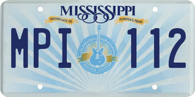 MS license plate MPI112