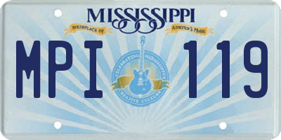 MS license plate MPI119