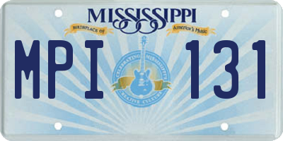 MS license plate MPI131