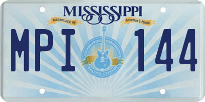 MS license plate MPI144