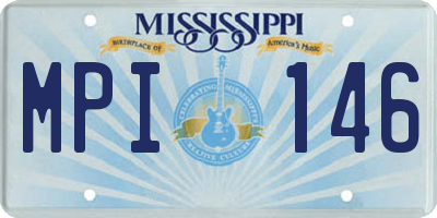 MS license plate MPI146