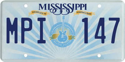 MS license plate MPI147