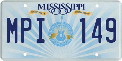 MS license plate MPI149