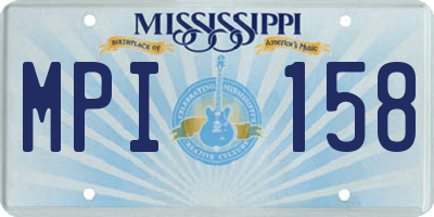 MS license plate MPI158