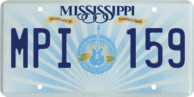 MS license plate MPI159