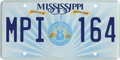 MS license plate MPI164