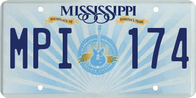 MS license plate MPI174