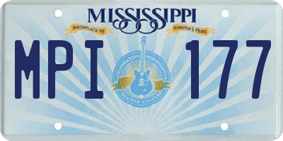 MS license plate MPI177