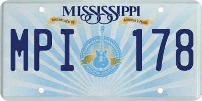 MS license plate MPI178