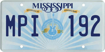 MS license plate MPI192